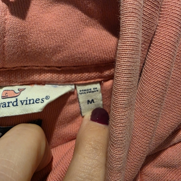 Women's Vineyard Vines Shep Shirt Pullover Sweatshirt Salmon Pink Size M Coastal - Picture 4 of 9